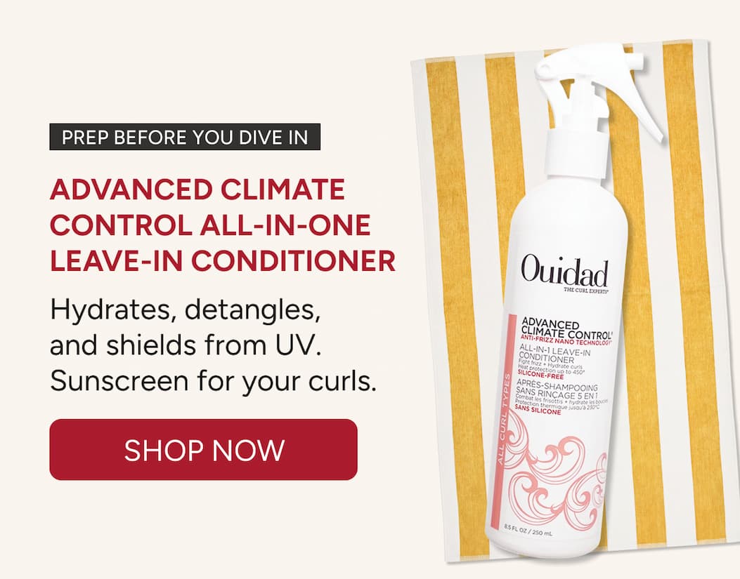 Prep before you dive in. Hydrate, detangles and shielves from UV. Sunscreen for you curls. 