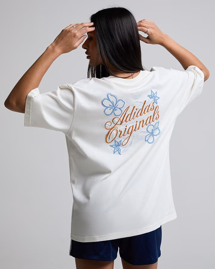 adidas Originals Womens Summer Glow Flower Graphic T-Shirt