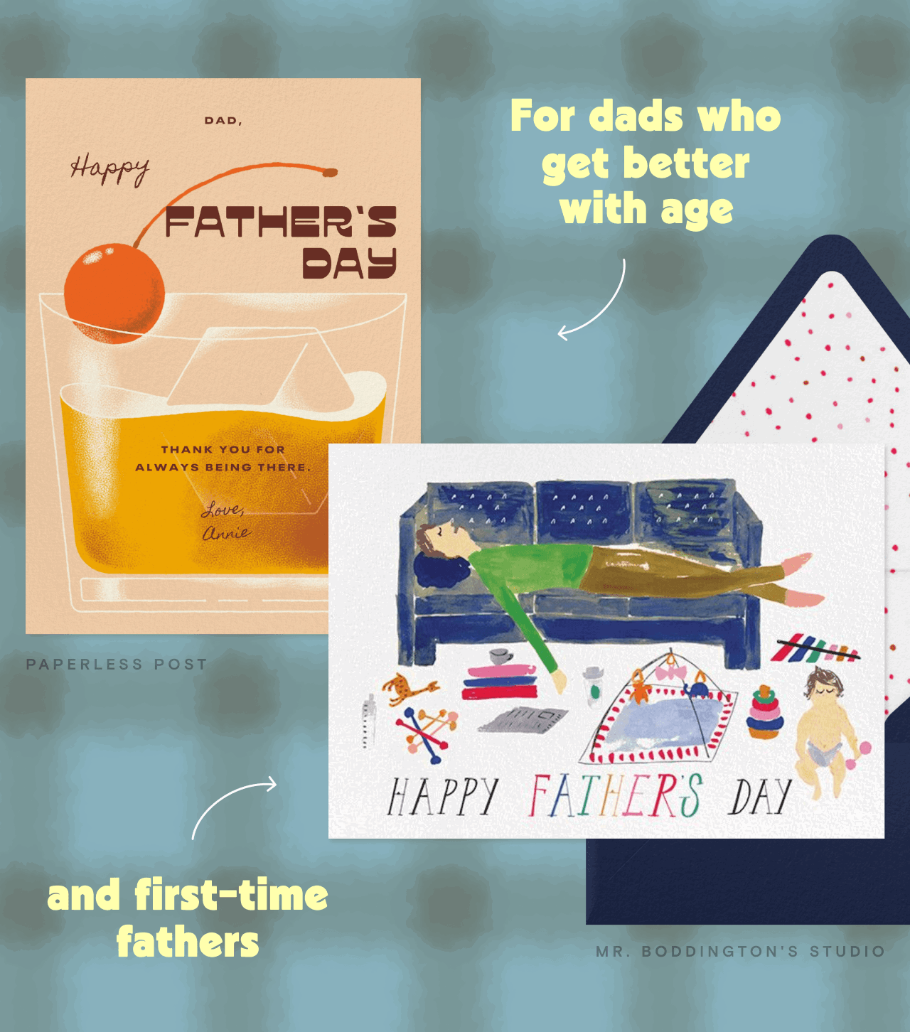 For dads who get better with age and first-time fathers HAPPY FATHERS DAY