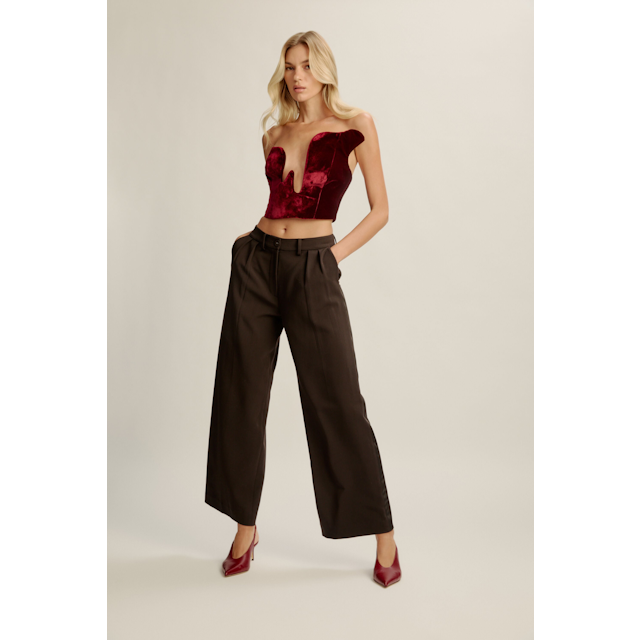 Rosalyn Strapless Velour Top