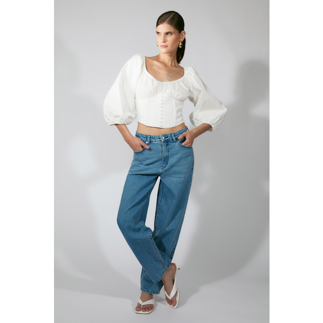 Alessandra Cotton Poplin Top