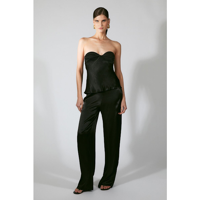 Devin Mid Rise Satin Pant