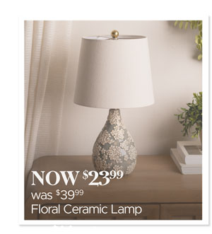 Floral Ceramic Lamp