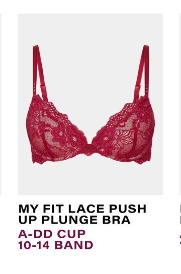 Shop My Fit Lace Push Up Plunge