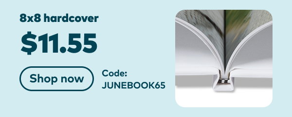 8x8 hardcover $11.55. Code: JUNEBOOK65. Shop now.