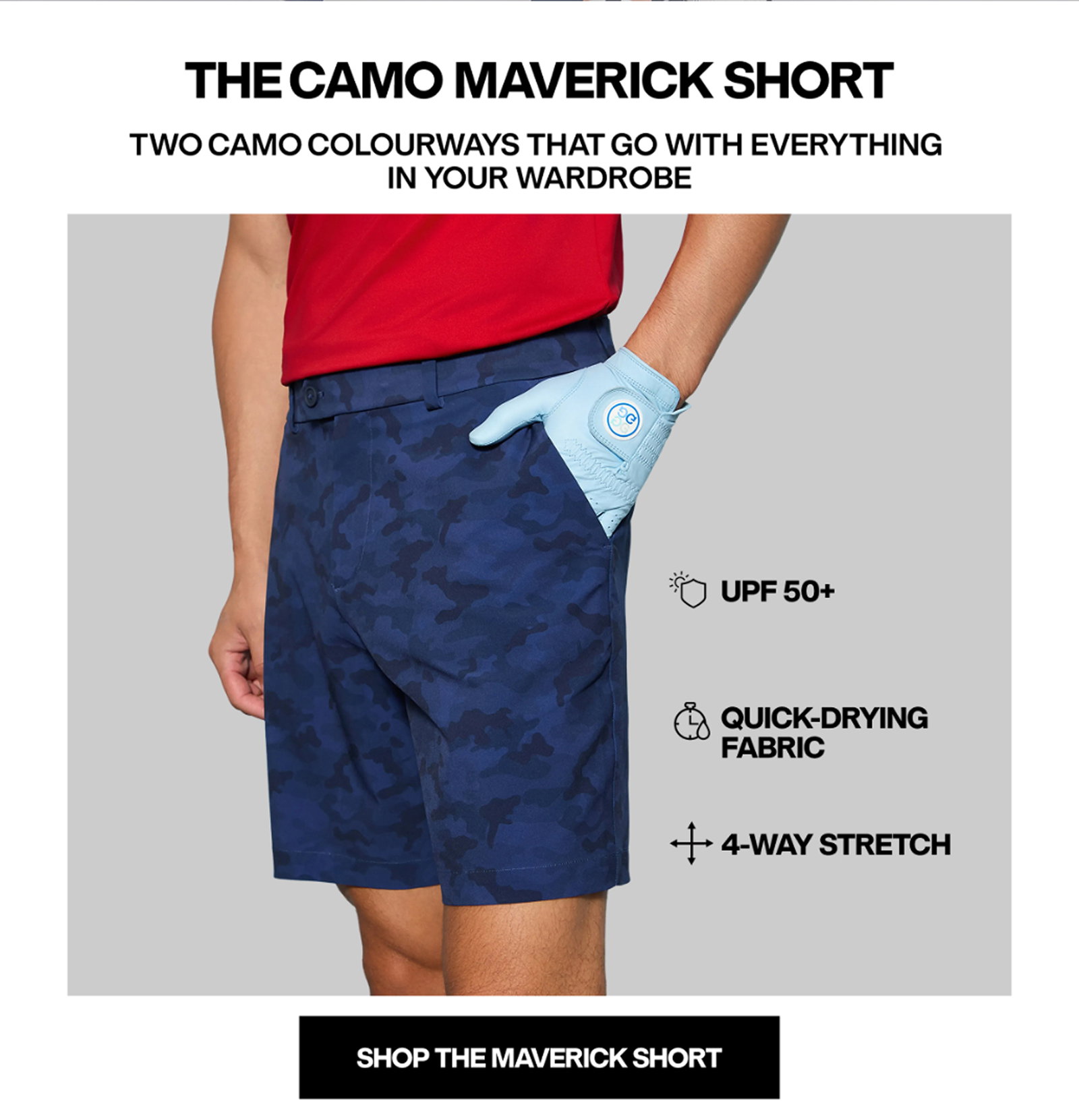 THE CAMO MAVERICK SHORT - UPF 50+ | QUICK-DRYING FABRIC | 4-WAY STRETCH - SHOP THE MAVERICK SHORT