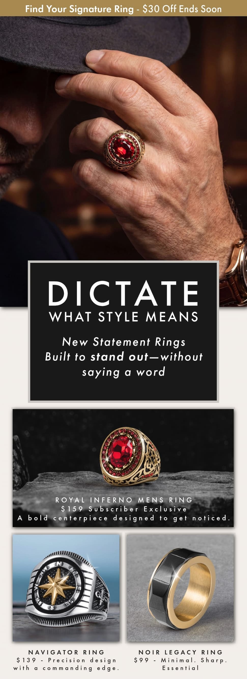 Sind Your Signature Ring - $30 Off Ends Soon