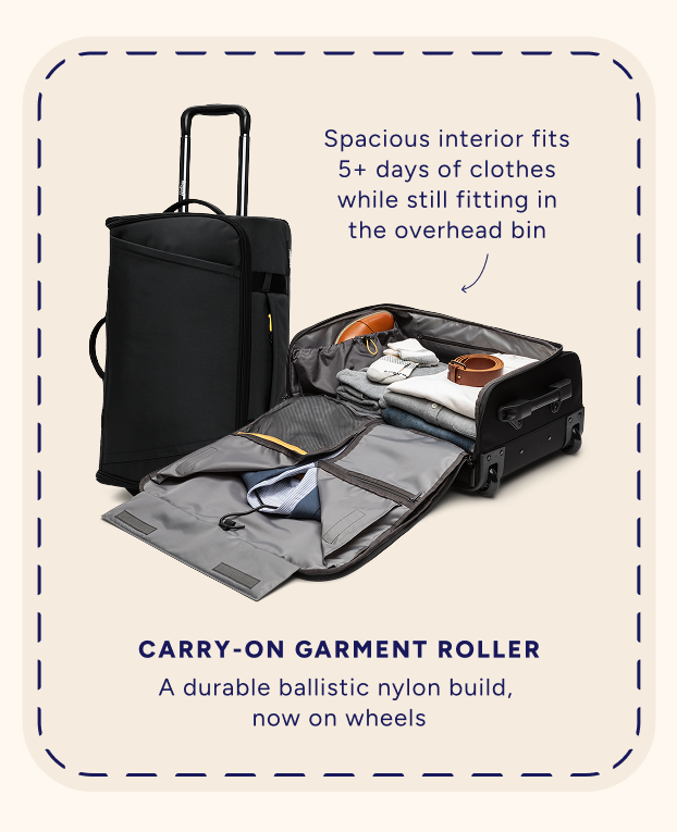carry on garment roller