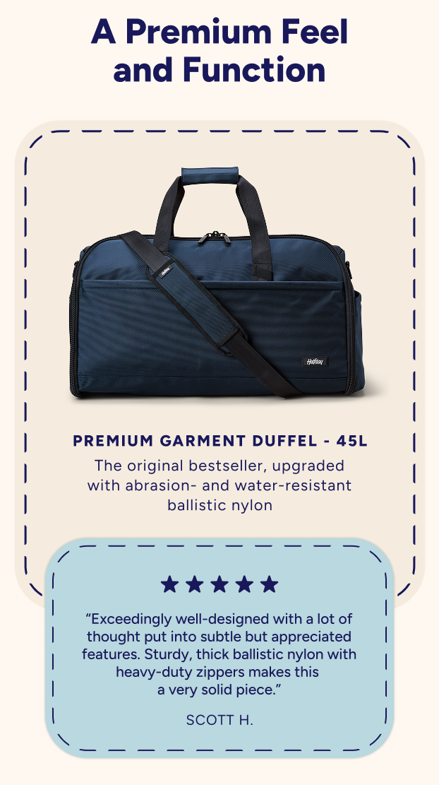 premium garment duffel 45L