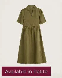 Fen Violet Linen Midi Dress