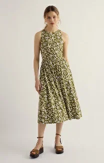 Porthmeor Wave Dress in GOTS-Certified Organic Cotton Jersey