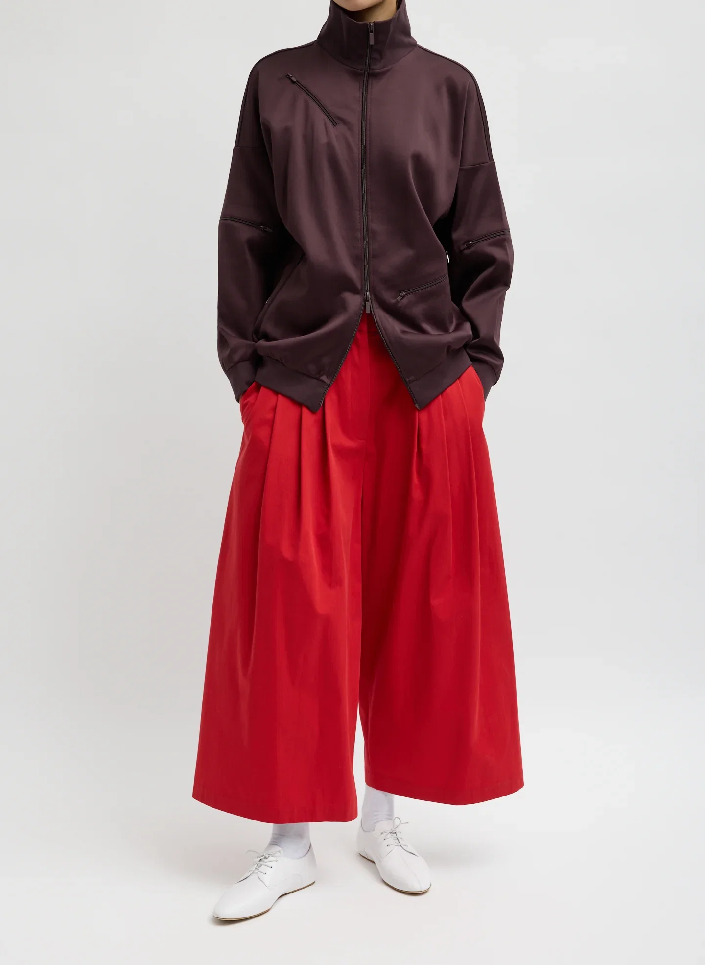 Image of Active Knit Zipper Detailed Track Jacket
