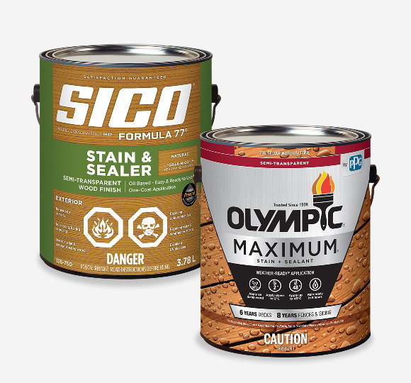 Save 25%*: All Sizes of SICO and OLYMPIC Exterior Stain