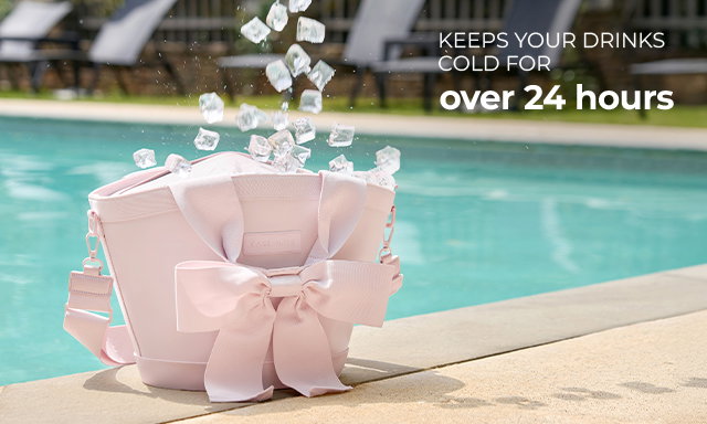 The Mini Jelly Cooler Tote keeps your drinks cold for over 24 hours.