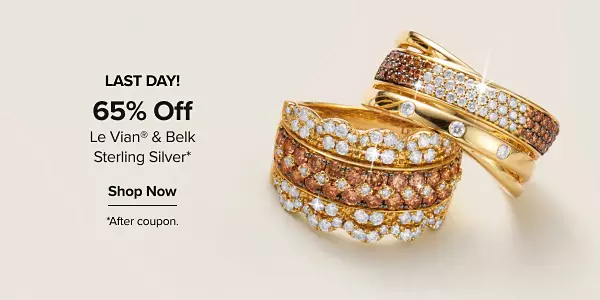 Last day! 65% off Le Vian and Belk Sterling Silver. Shop now. Disclaimer, after coupon.