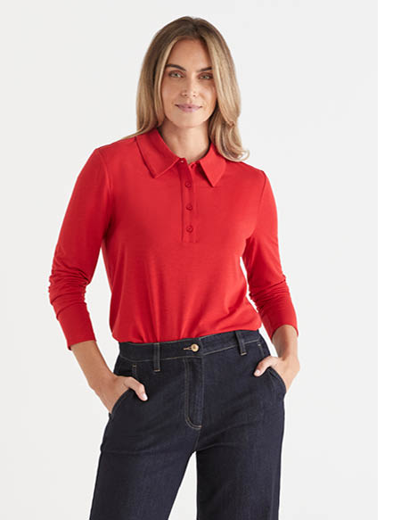 Button Up Polo Top