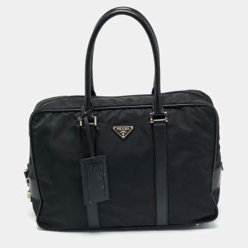 Black Saffiano Lux Leather and
