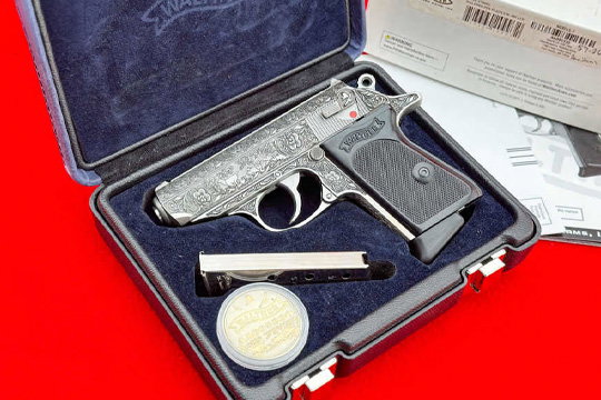 Engraved Walther PPK/S Special Edition 3.25" Stainless .380 ACP