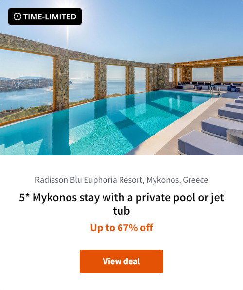 5* Mykonos stay with a private pool or jet tub