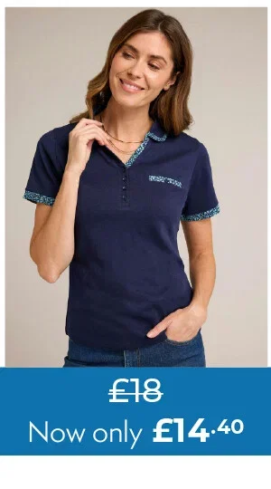 Pure Cotton Trim Detail Polo Shirt