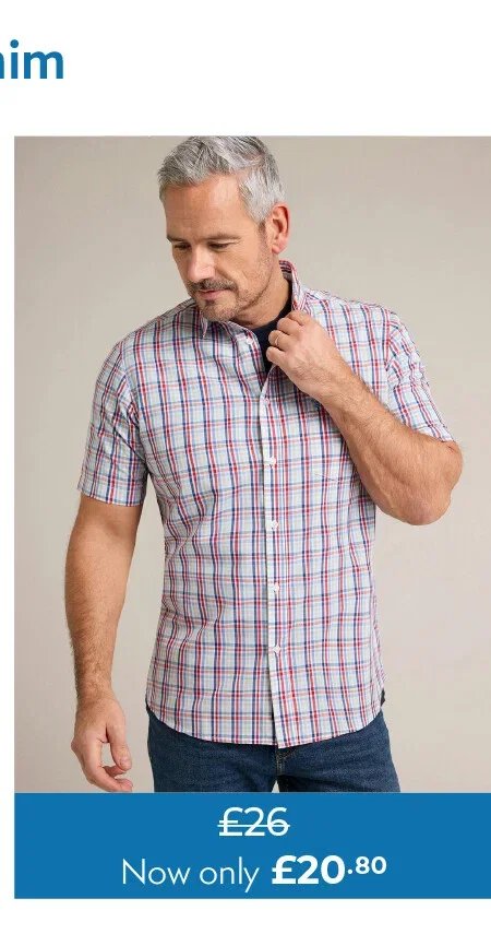 Easy Care Short Sleeve Check Shirt
