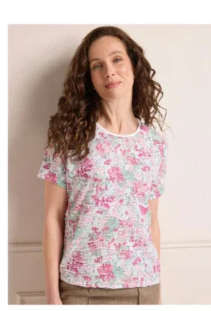 Easy Care Wave Stitch Printed T-Shirt