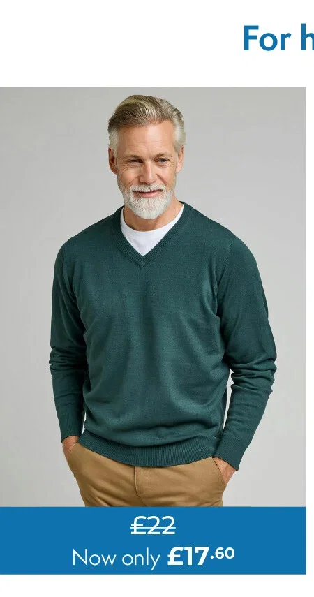 Fine Knit V Neck Jumper