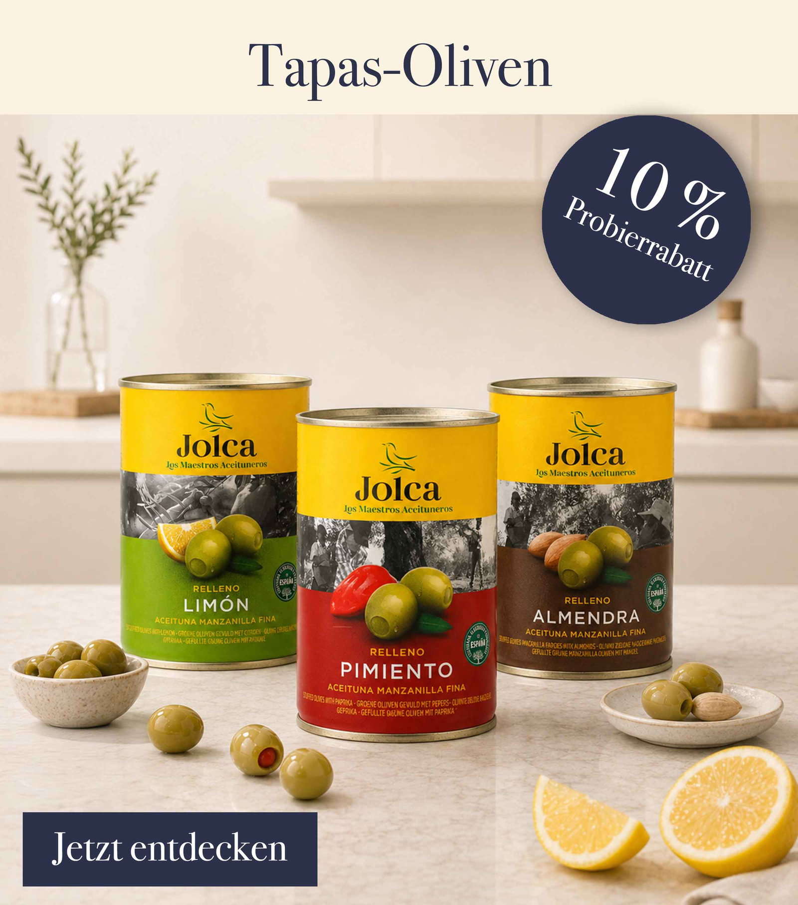Jolca Tapas-Oliven mit 10% Probierrabatt