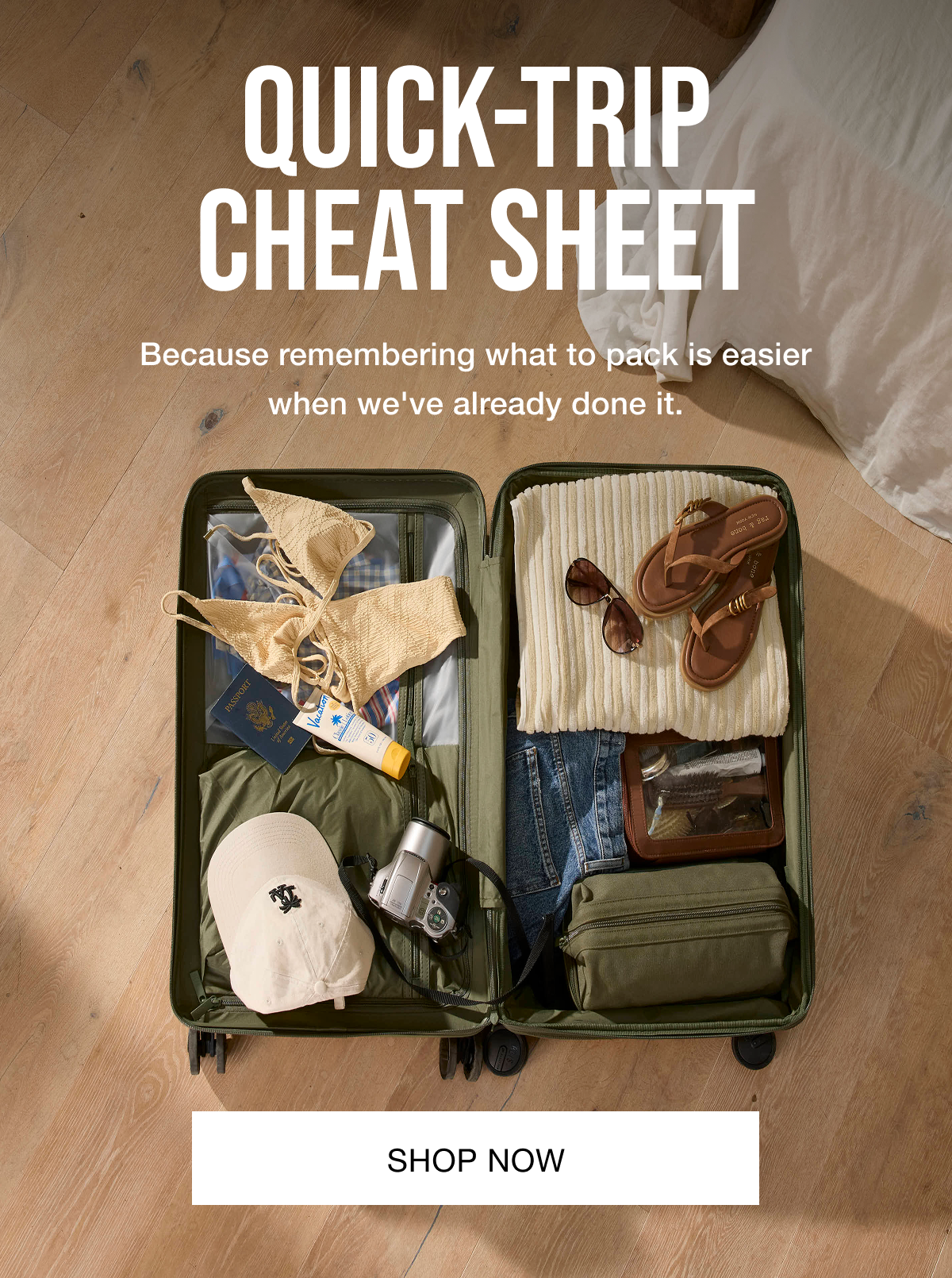 Quick-Trip Cheat Sheet - Shop Best Sellers