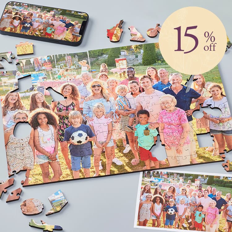 15% off personalised puzzles