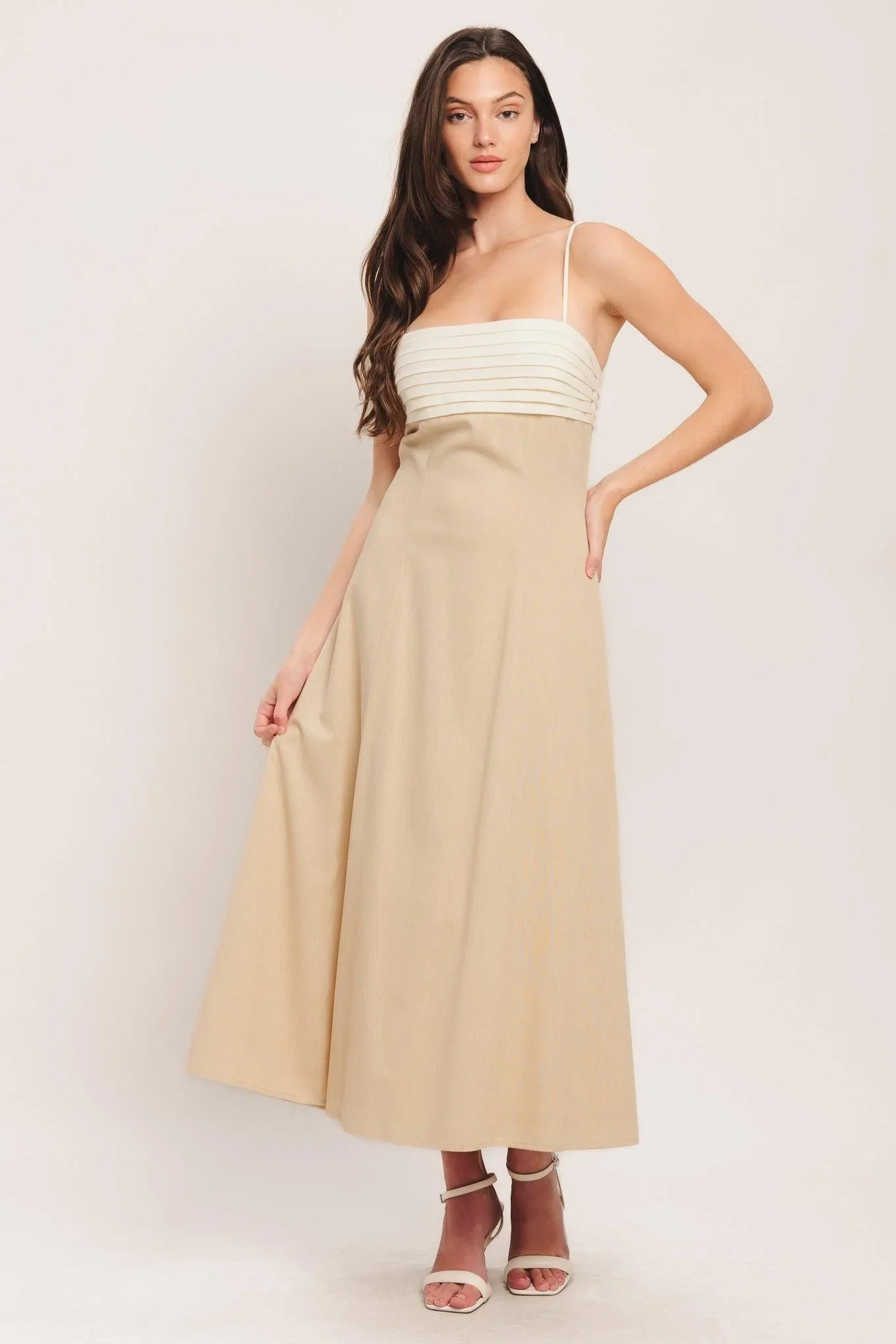 Image of Quiet Luxe Moment Woven Midi Dress