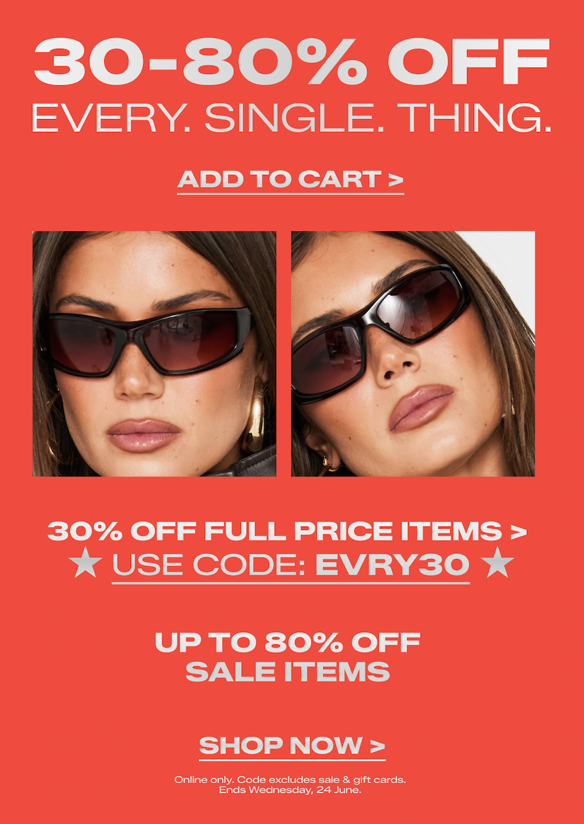 EVERYTHING is 30-80% OFF rn >
