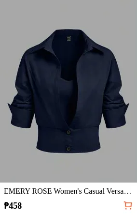 EMERY ROSE Women's Casual Versatile Solid Color Blouse