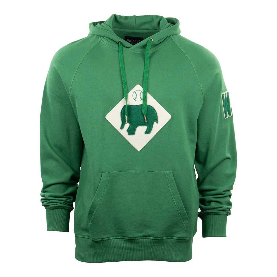 Image of Denver White Elephants French Terry Script Hooded Sweatshirt