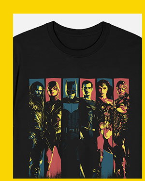 The Justice League Heroes T Shirt - DC Comics
