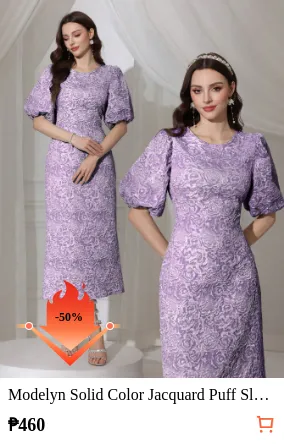 Modelyn Solid Color Jacquard Puff...
