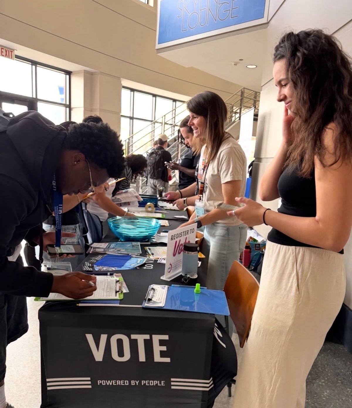 PxP meeting young and future voters face to face.