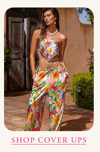 Matching sets for tropical getaways. Shop cover ups. 