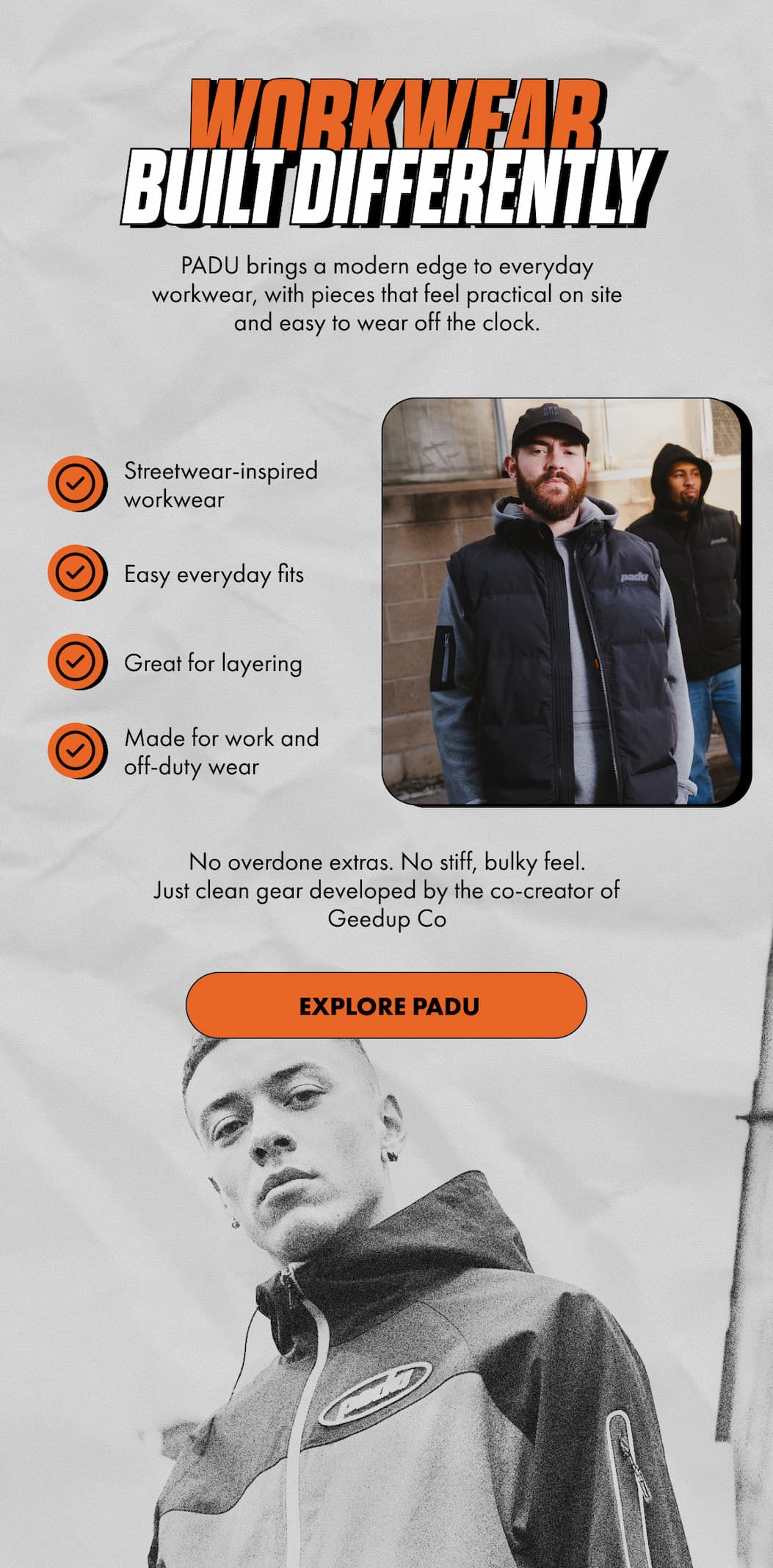 WORKWEAR BUILT DIFFERENTLY | EXPLORE PADU