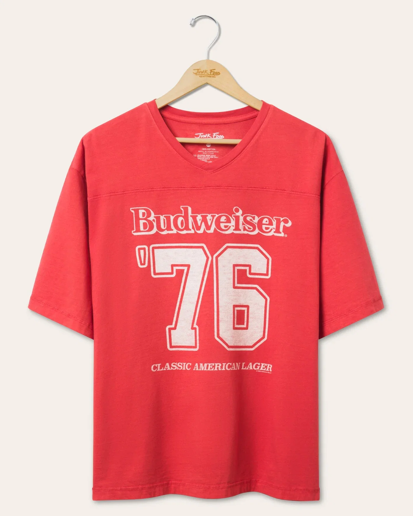 Image of Budweiser King of Beers '76 Hockey Tee