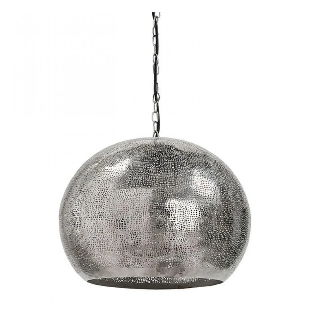 Pierced Metal Sphere Pendant