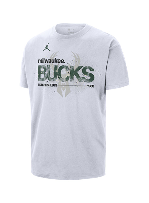 Jordan Spray Paint Statement Milwaukee Bucks T-Shirt