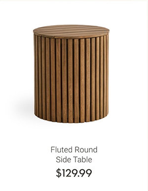 Fluted Round Side Table