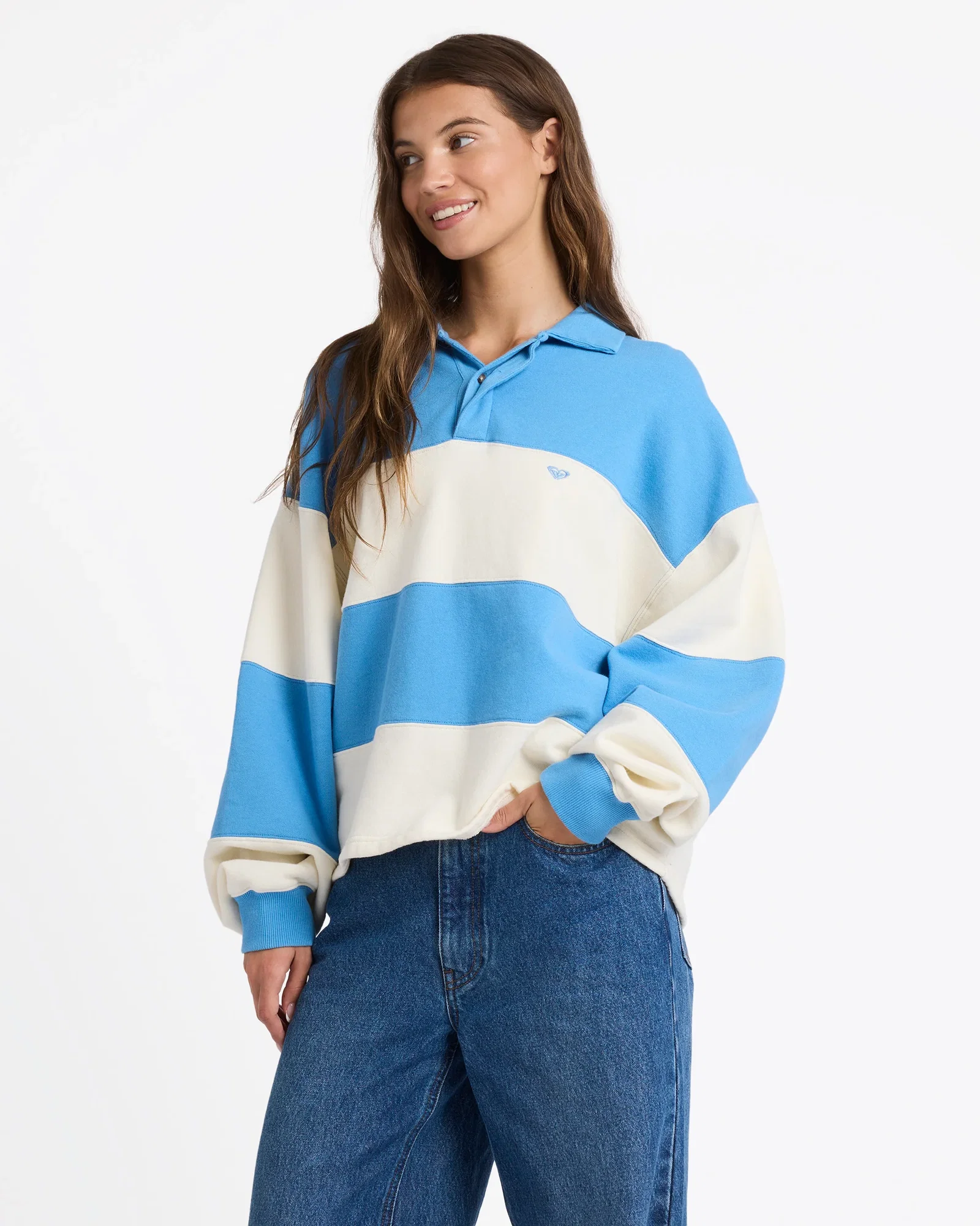 Womens Cross Over Fleece Jumper