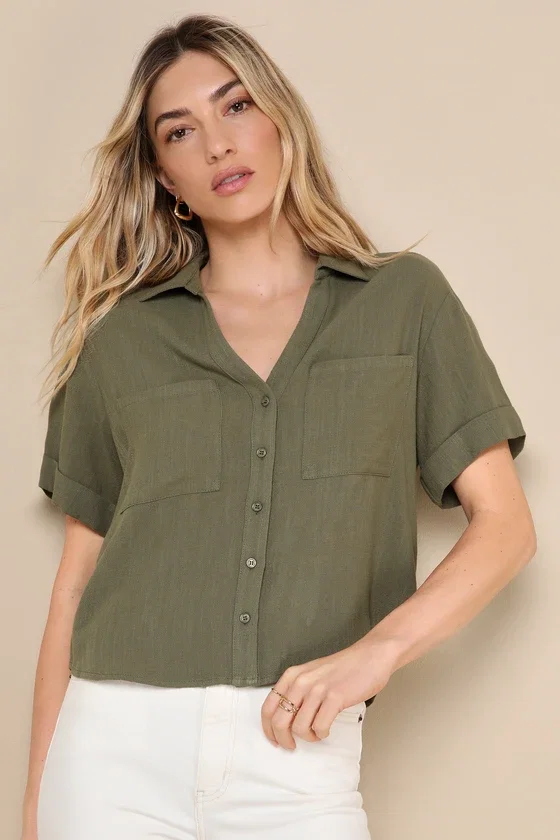 Image of The Summer Escapades Linen Top