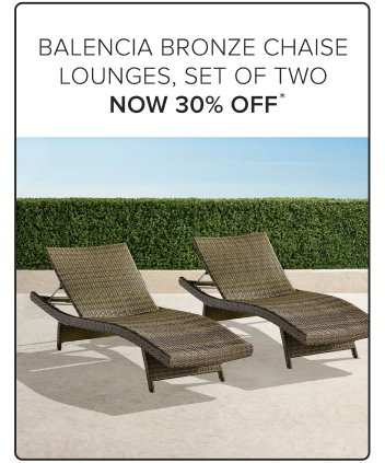 Balencia Bronze Chaise Lounges, Set of Two Now 30% Off