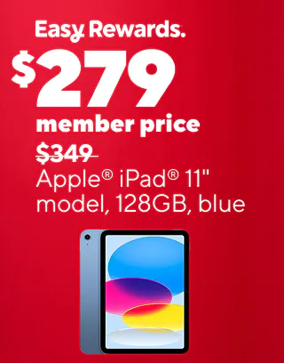easy DEAL DAYS
$38.99 Hammermill Copy Plus paper, 10-ream case
50% back in points on all printers and ink and toner in the same transaction
50% back in points on all Logitech products
$279 Apple iPad 11