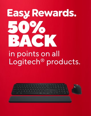 easy DEAL DAYS
$38.99 Hammermill Copy Plus paper, 10-ream case
50% back in points on all printers and ink and toner in the same transaction
50% back in points on all Logitech products
$279 Apple iPad 11
