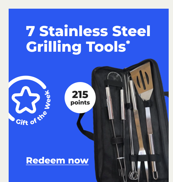 [Gift of the Week] 7 Stainless Steel Grilling Tools* (with 215 points) - Redeem now