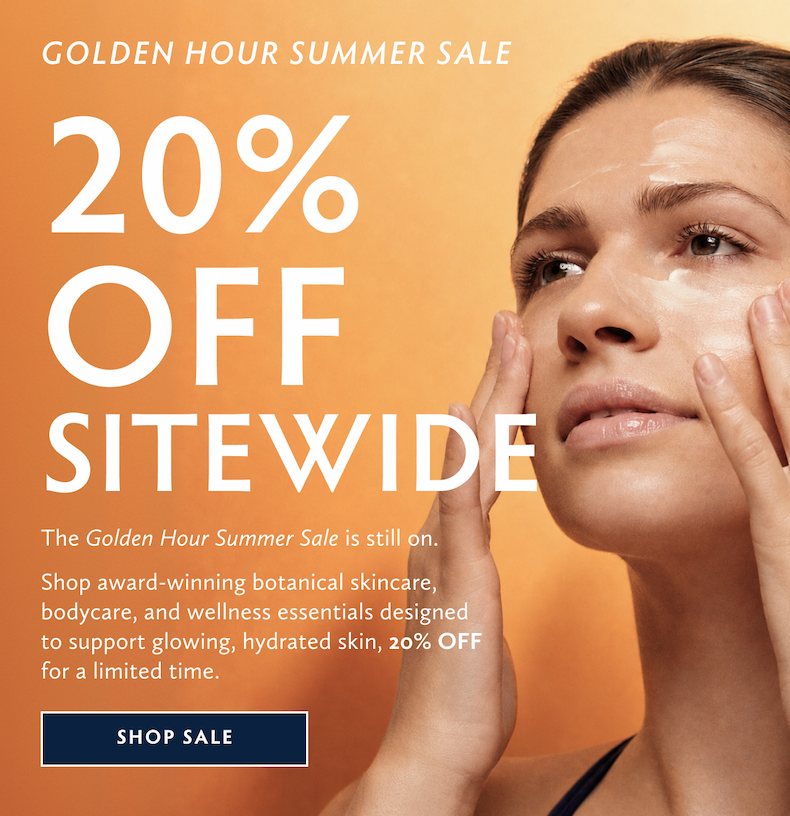 Golden Hour Summer Sale 20% OFF SITEWIDE
